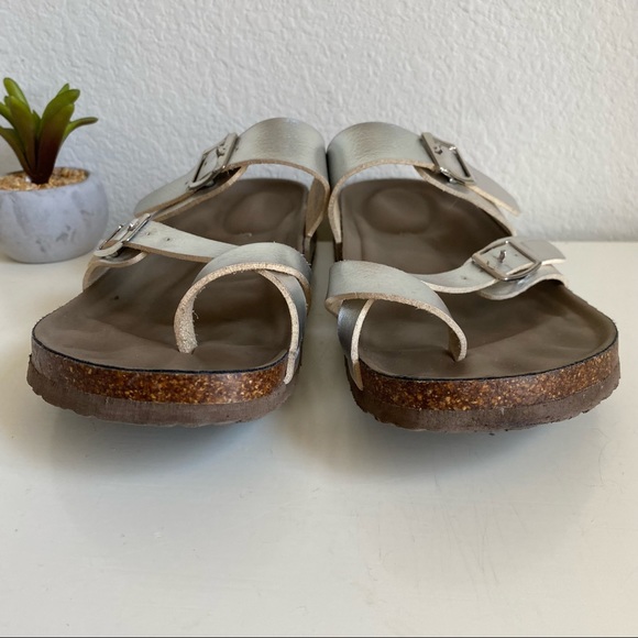 Madden Girl Bryceee Footbed Sandals Silver Size 7 - Picture 7 of 12